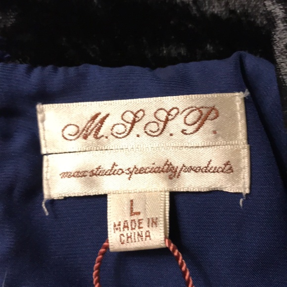 NWT Max Studio Black Navy Velvet Dress - Picture 3 of 5